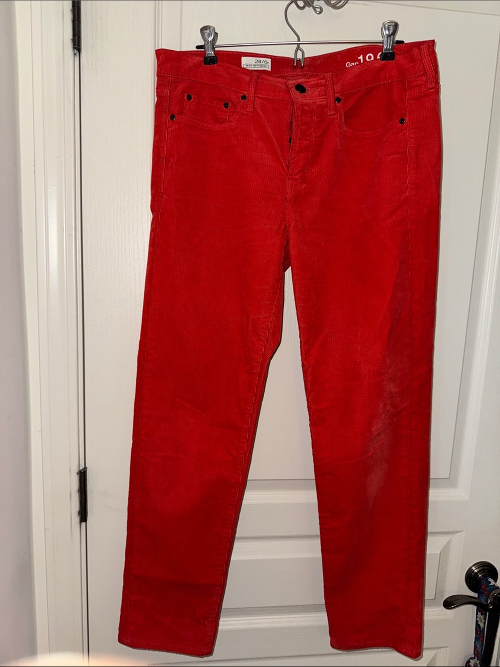 GAP Women's Red Straight Corduroy Pants